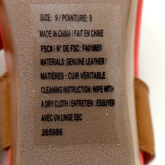 Mark tan and peach wedge size 9 - Picture 3 of 8